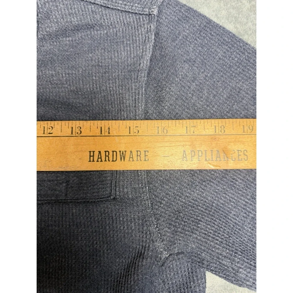 LL Bean Katahdin Iron Works Crewneck Mens Small Sherpa Lined Waffle Sweatshirt